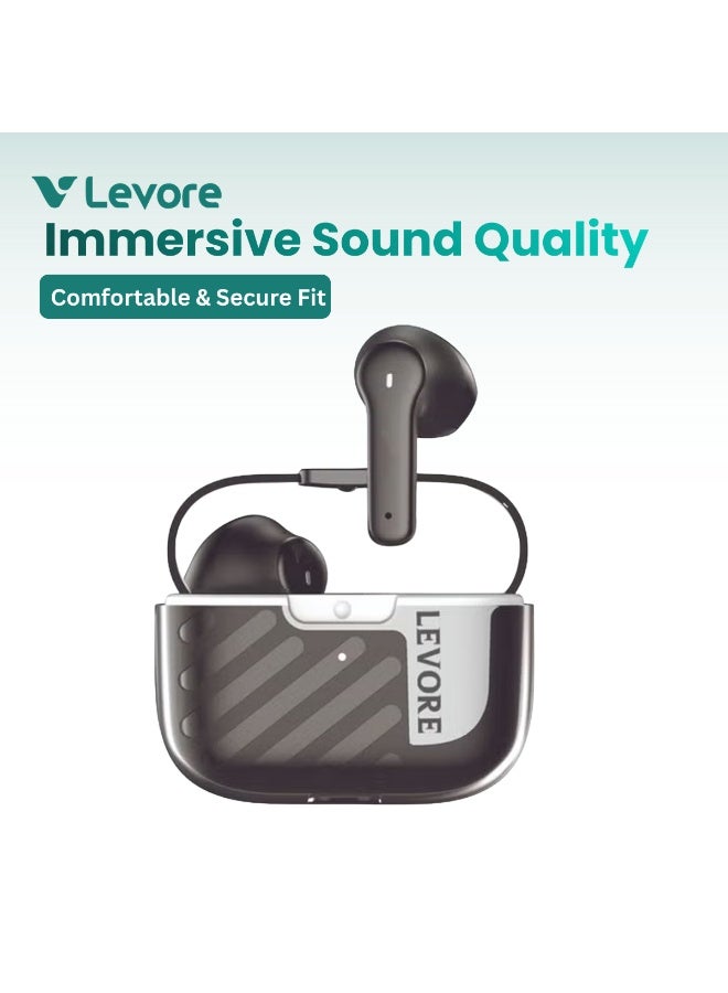 Levore LBT-305 True Wireless Earbuds with Bluetooth Connectivity, Charging Case and Built-in Microphone - Image 1